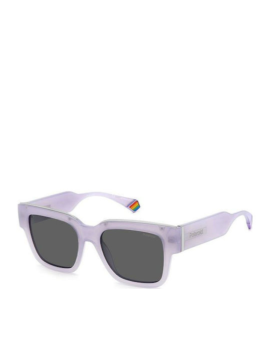 Polaroid Unisex Sunglasses with Purple Plastic ...