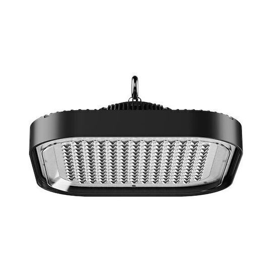 Optonica Φωτιστικό Καμπάνα 100W Naturweiß 10000lm mit integrierter LED Schwarz Ø20xH10.3cm