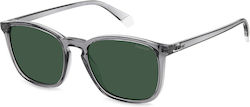 Polaroid Sunglasses Gray with Acetate Frame & Green Lens