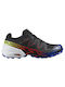 Salomon Speedcross 6 GTX Pantofi sport Trail Running Impermeabile cu Membrană Gore-Tex Negru / Surf The Web / Safety Yellow