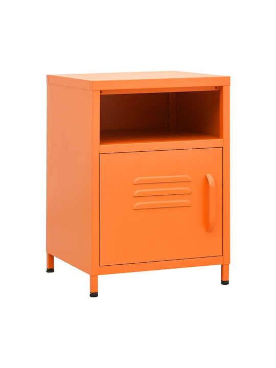 Metallic Bedside Table Orange 35x35x51cm