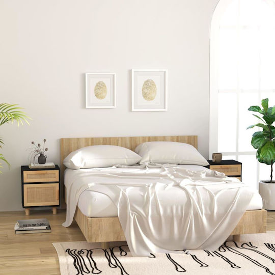 Wooden Bedside Tables 2pcs 40x30x50cm