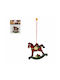 Christmas Wooden Ηorse Ornament Multicolour