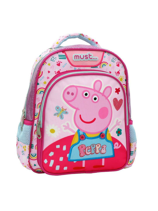 Must Peppa Pig School Bag Backpack Kindergarten in Pink color