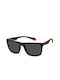 Polaroid Men's Sunglasses with Black Plastic Frame and Gray Polarized Lens PLD2141/S BLXM9