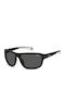 Polaroid Unisex Sunglasses with Black Plastic Frame and Black Polarized Lens PLD7049/S 003/E3