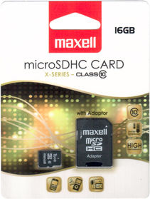 Maxell X-series SDHC 16GB Class 10 with Adapter