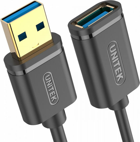 Unitek USB 3.0 Cable USB-A male - USB-A female Μαύρο 3m (Y-C4030GBK)
