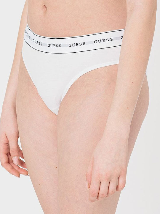 Guess Carrie Βαμβακερό Γυναικείο Slip Λευκό