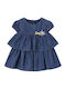 Kinderkleid Ärmellos Denim Blau