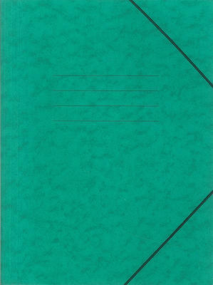 Typotrust Folder with Rubber Band and Ears for Paper A4 Green