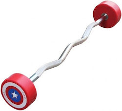 Luxury Fitness Captain America Στραβόμπαρα Σταθερού Βάρους Σετ 1x10 / 1x15 / 1x20 / 1x25 / 1x30kg Luxury Fitness Captain America Στραβόμπαρα Σταθερού Βάρους Σετ 1x10 / 1x15 / 1x20 / 1x25 / 1x30kg