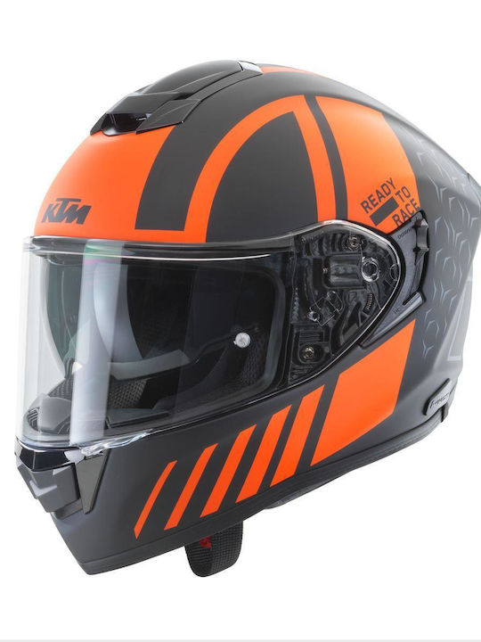 Casque Airoh ST 501 DOCK MAT - Orange / Gris / Noir Au Meilleur Prix