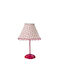 Oxygen Fouxia Strass Metal Table Lamp with Shade and Pink Base