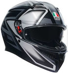 AGV K3 MPLK Compound Matt Black/Grey Κράνος Μηχ...