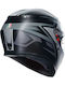 AGV K3 Compound Matt Black/Grey Cască Moto Față întreagă ECE 22.06 1500gr cu Pinlock