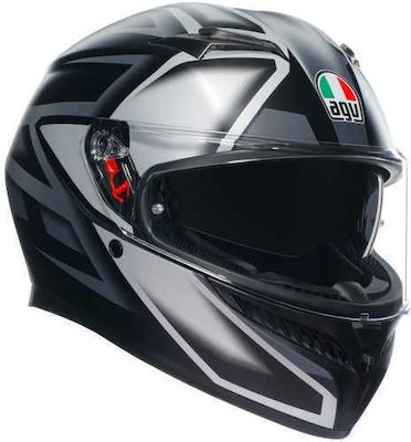 AGV K3 MPLK Full Face Helmet with Pinlock ECE 22.06 1500gr Compound Matt Black/Grey 2118381001-008