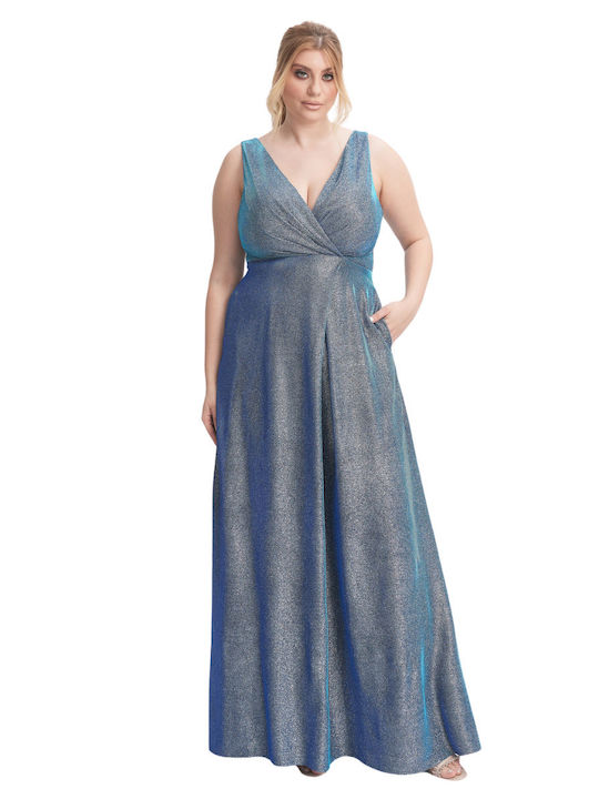 Maxi Dress Bellona for Wedding / Christening Kyveli 57459 Blue