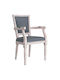 Dining Room Velvet Armchair Dark Grey 58.5x55.5x97cm