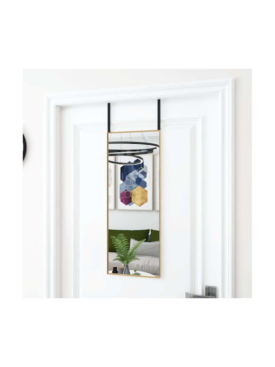 vidaXL Καθρέπτης Πόρτας με Χρυσό Μεταλλικό Πλαίσιο 80x30cm