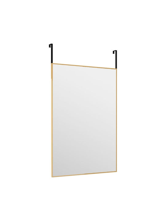 vidaXL Καθρέπτης Πόρτας με Χρυσό Μεταλλικό Πλαίσιο 60x40cm