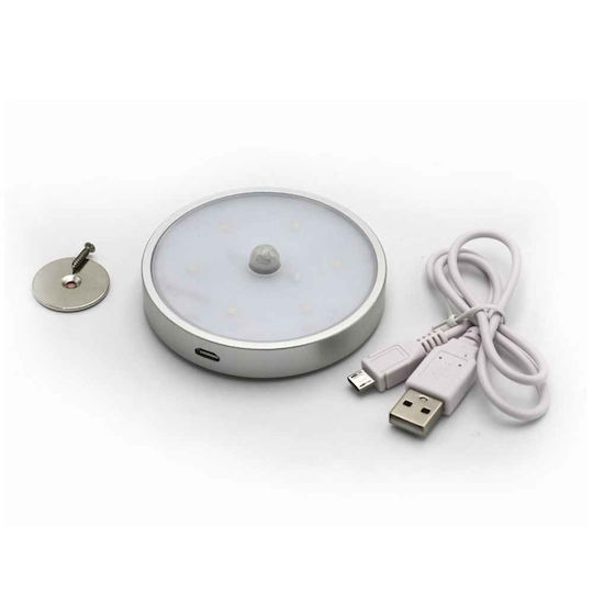 Adeleq Rechargeable LED Light for Cabinets with Battery Powered and Motion Sensor 1pcs