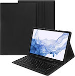 Tech-Protect Flip Cover Silicon Negru Galaxy Tab S7+ Plus / S8+ Plus / S7 FE 12.4