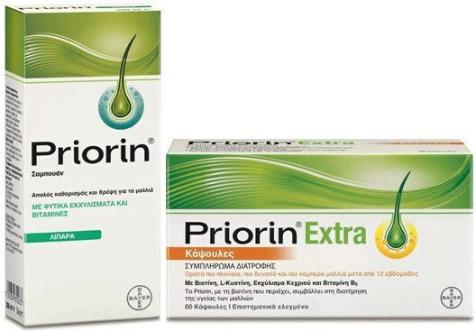 Priorin Extra Συμπλήρωμα για Υγιή Μαλλιά, Δέρμα & Νύχια 200ml 60 κάψουλες