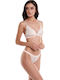 Miss Rosy Dantelat Set de Lenjerie Bralette cu Slip Roz