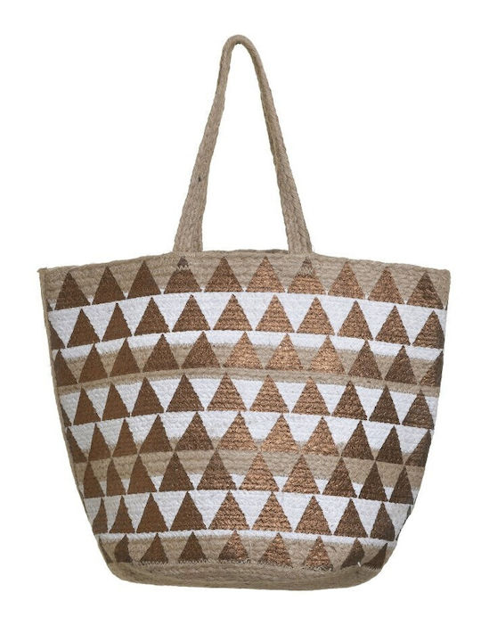 Inart Wicker Beach Bag Gold