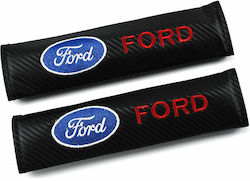 Carsun Set of 2pcs Car Seat Belt Pads Black Ford