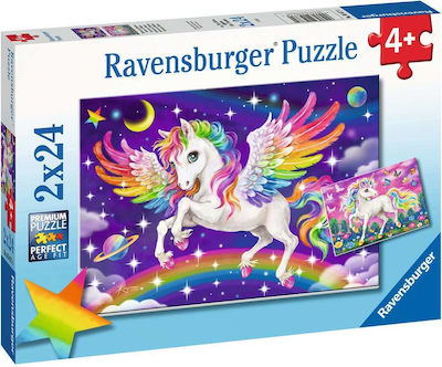 Puzzle pentru Copii Unicorn and Pegasus pentru 4++ Ani 48buc Ravensburger