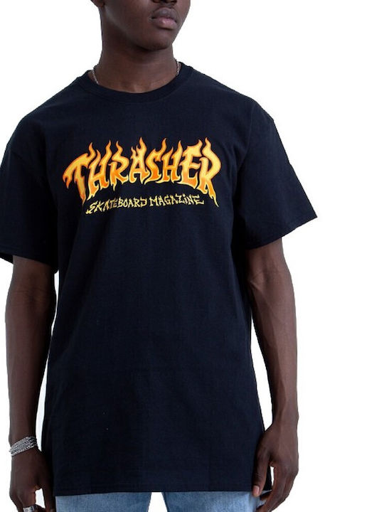 Fire Logo T-shirt Μαύρο