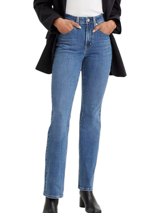 725 High Waist Women's Jean Trousers Flared in Bootcut Fit Lapis