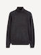 Celio Menos Men's Long Sleeve Sweater Turtleneck Gray