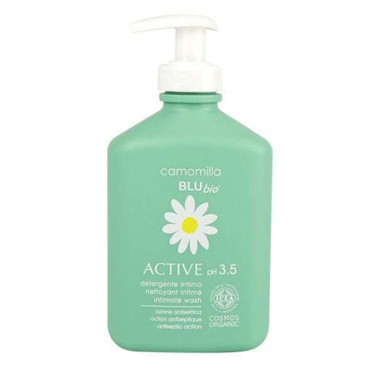 Camomilla BLU Active Bio pH 3.5 Υγρό Καθαρισμού για την Ευαίσθητη Περιοχή με Χαμομήλι & Αλόη 300ml