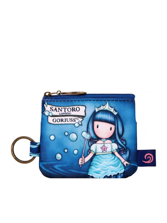 Santoro Walking on Water Παιδικό Πορτοφόλι Κερμάτων με Φερμουάρ & Μπρελόκ για Κορίτσι Μπλε