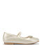 Kids Ballerinas with Elastic Strap Gold
