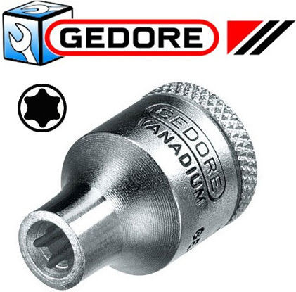 Gedore Καρυδάκι Torx με Καρέ Υποδοχής 1/2" Μέγεθος E16