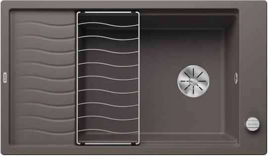 Blanco Elon Xl 8 S PuraDur 527255 Drop-In Chiuvetă din Granit Sintetic L86xW50cm Volcano Grey