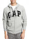 Herren Sweatshirt Jacke mit Kapuze und Taschen Gray