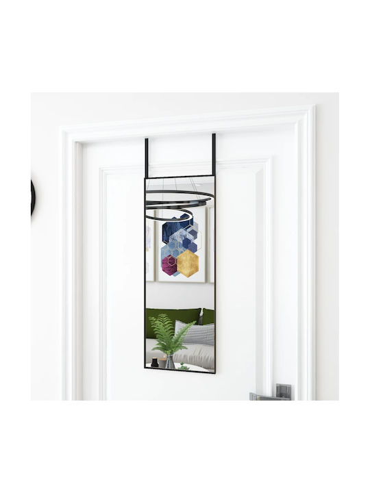 vidaXL Wall Mirror with Black Metallic Frame 80x30cm 1pcs