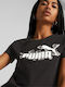 Essentials Women's T-shirt Animal Print Black
