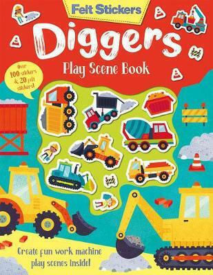Felt Stickers Diggers Play Scene Book Felt Stickers Diggers Play Scene Book