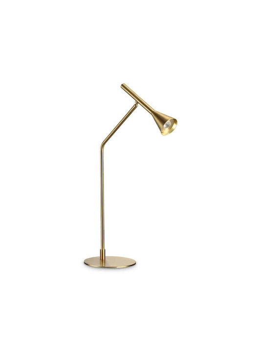 Ideal Lux LED Schreibtischlampe in Gold Farbe
