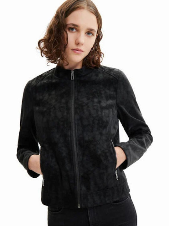 Desigual Detroit Γυναικείο Suede Biker Jacket Μ...