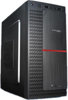 Alcatroz Azurra Neox Gaming Mini Tower Κουτί Υπολογιστή Μαύρο / Κόκκινο