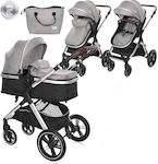 Lorelli Viola Verstellbar 2 in 1 Baby Kinderwagen Geeignet für Neugeborene Opaline Grey