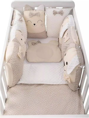 Bubaba Baby Crib Bedding Set Sleep Guardian 12pcs Beige