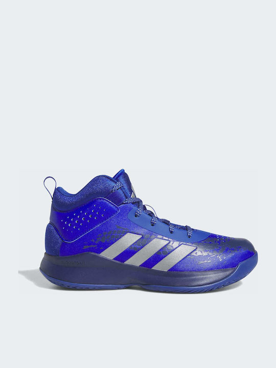 Cross Em Up 5 Încălțăminte Sport Copii Baschet Cu Șireturi Albastru Regal / Argintiu Metalic